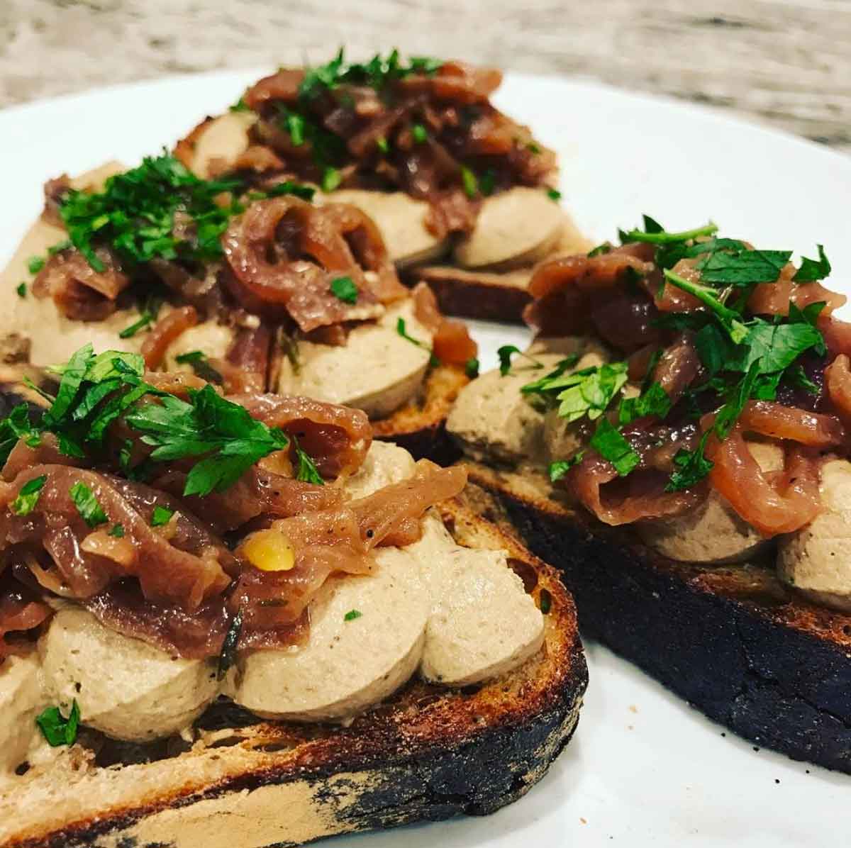 Rabbit Liver Pâté with Slow Onions