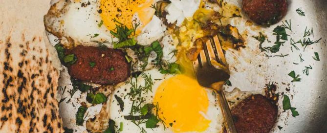 Turkish Suçuk with Eggs