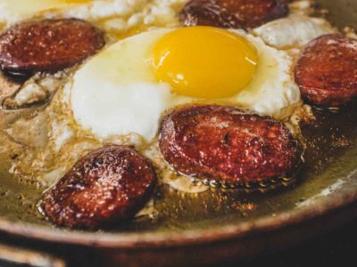 Turkish Suçuk with Eggs