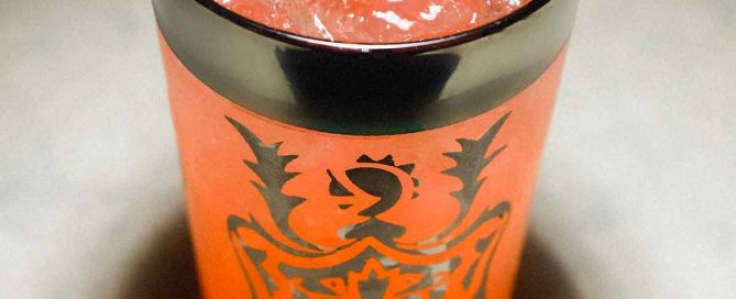 The Sculaccione cocktail in an ornate glass