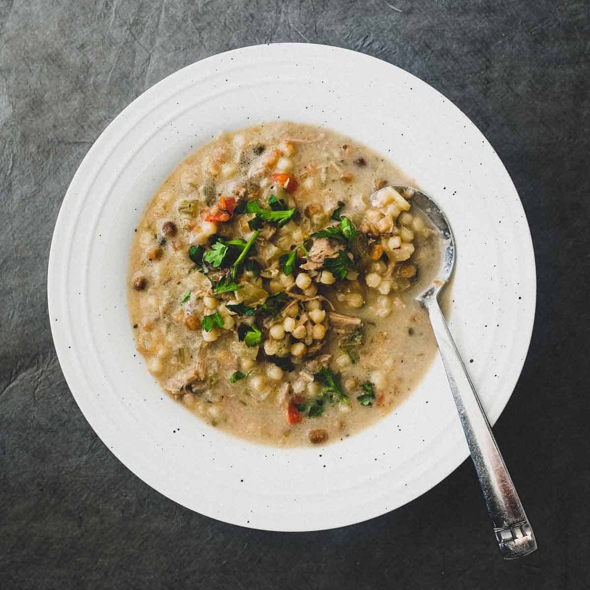 Chicken Soup with Fregola