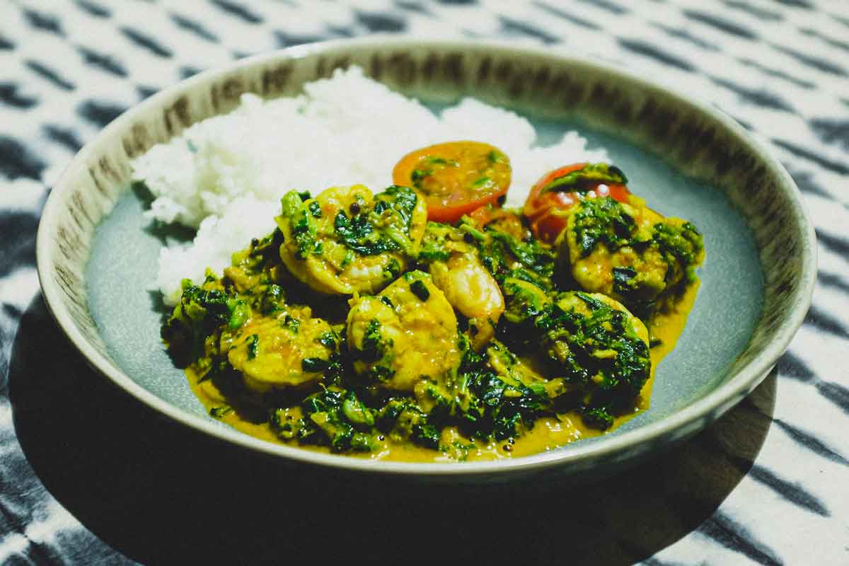 Jheenga Palak – Shrimp & Spinach Curry