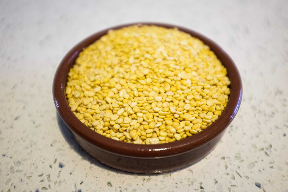 Moong Dal - the main ingredient for the creamy yellow dal from Kerala, India - Parippu