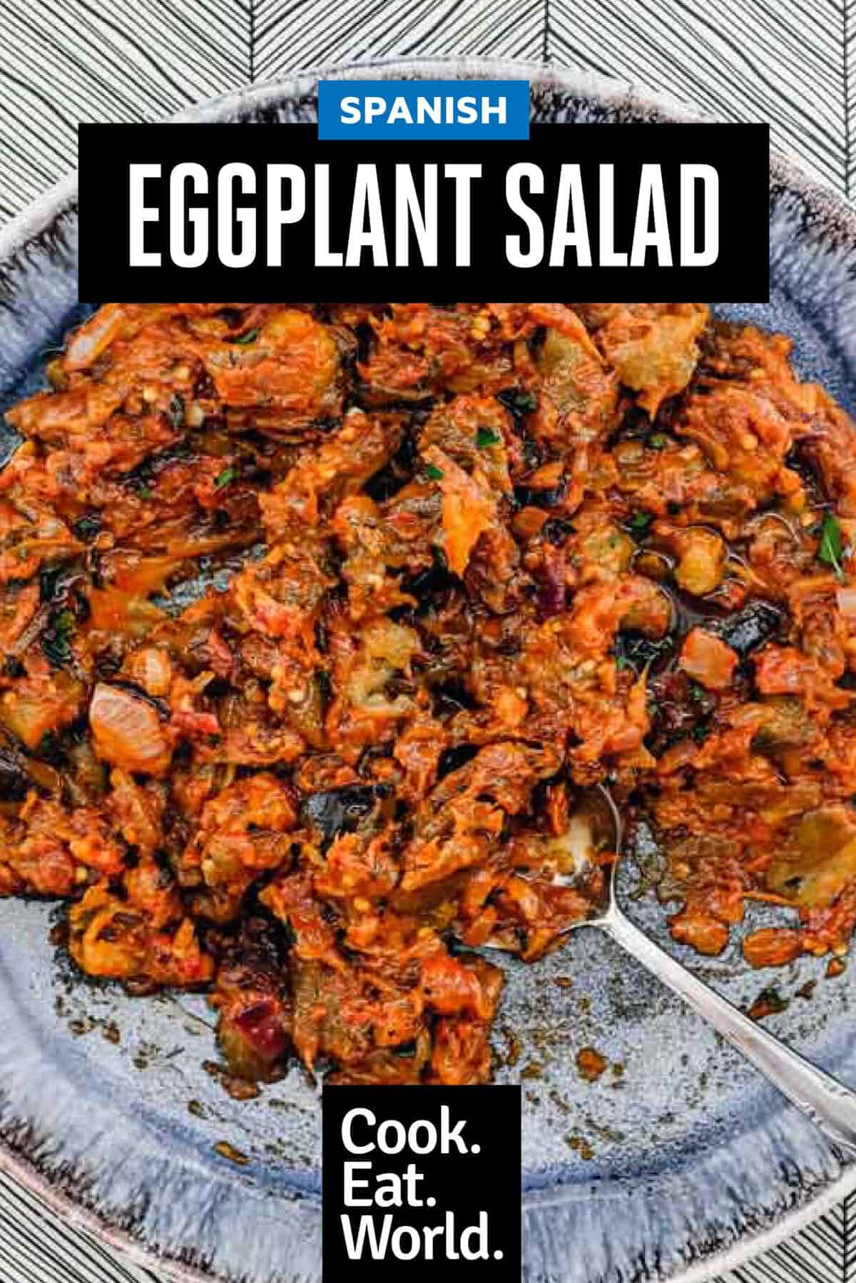 A platter of Spanish Eggplant Salad