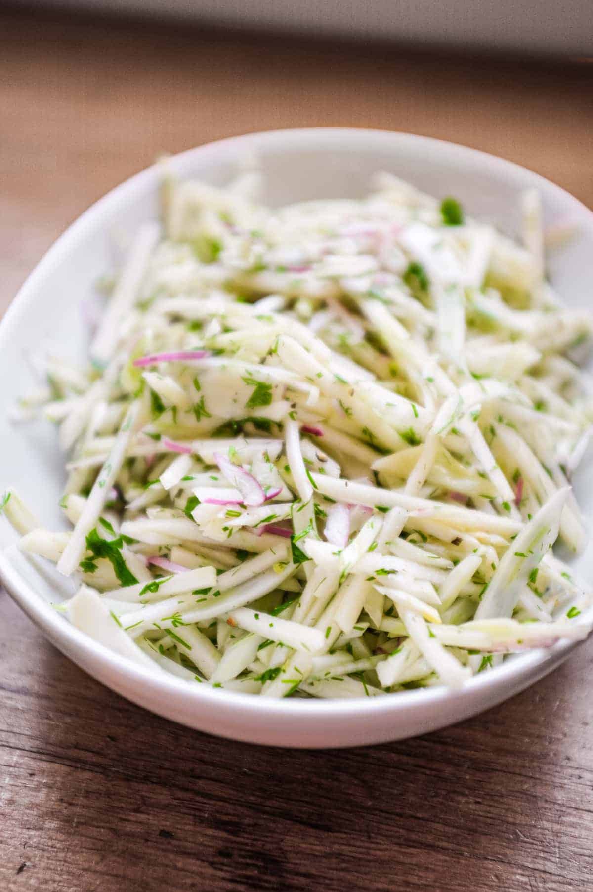 A bowl of Italian fennel and apple salad