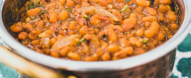 Red Moong Dal CurryRed Moong Dal Curry in a copper pan