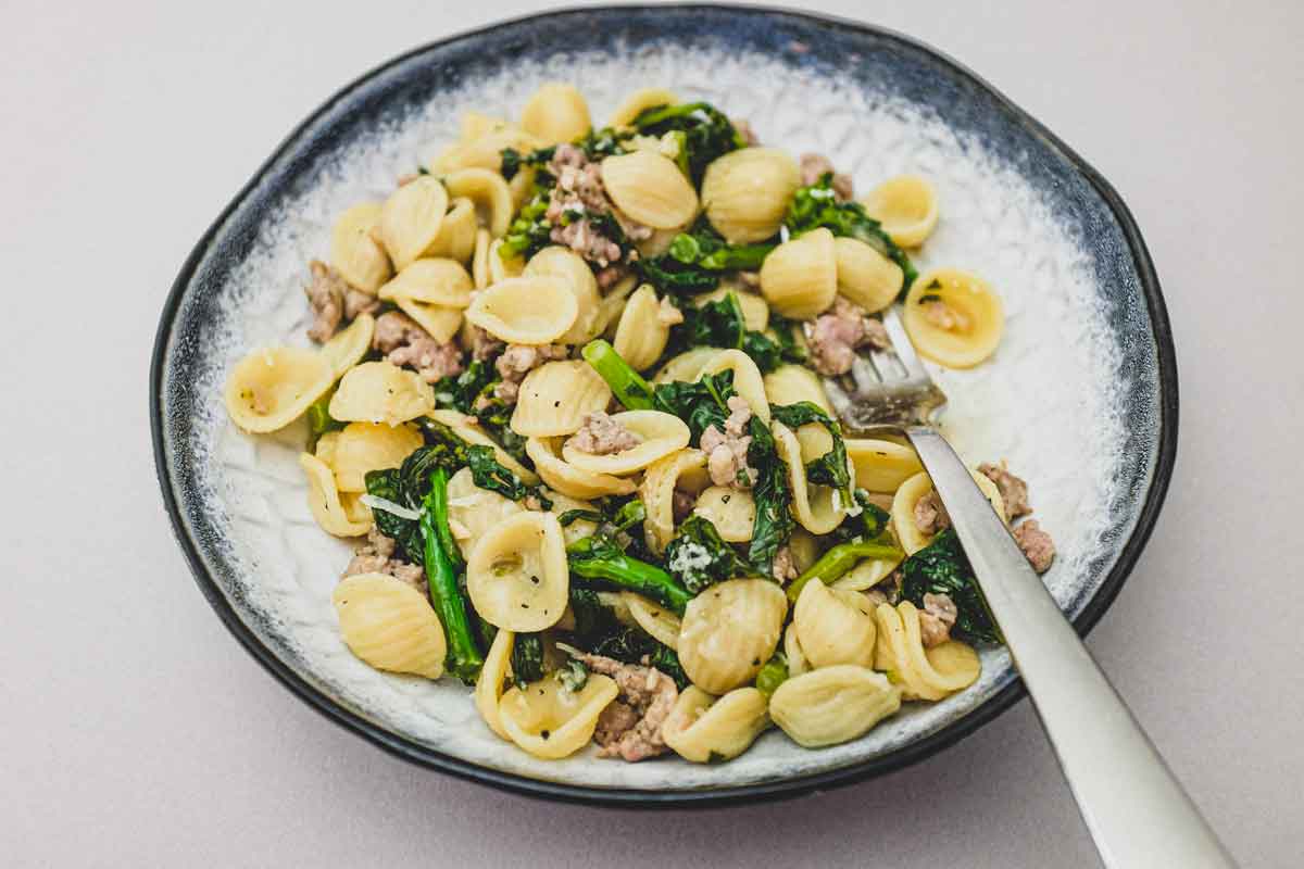 Orecchiette with Sausage & Broccoli Rabe