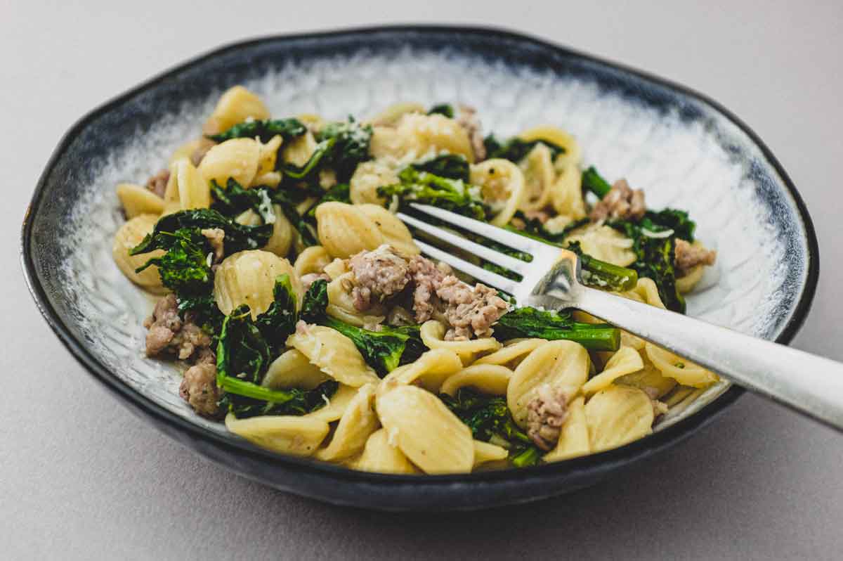 Orecchiette with Sausage & Broccoli Rabe