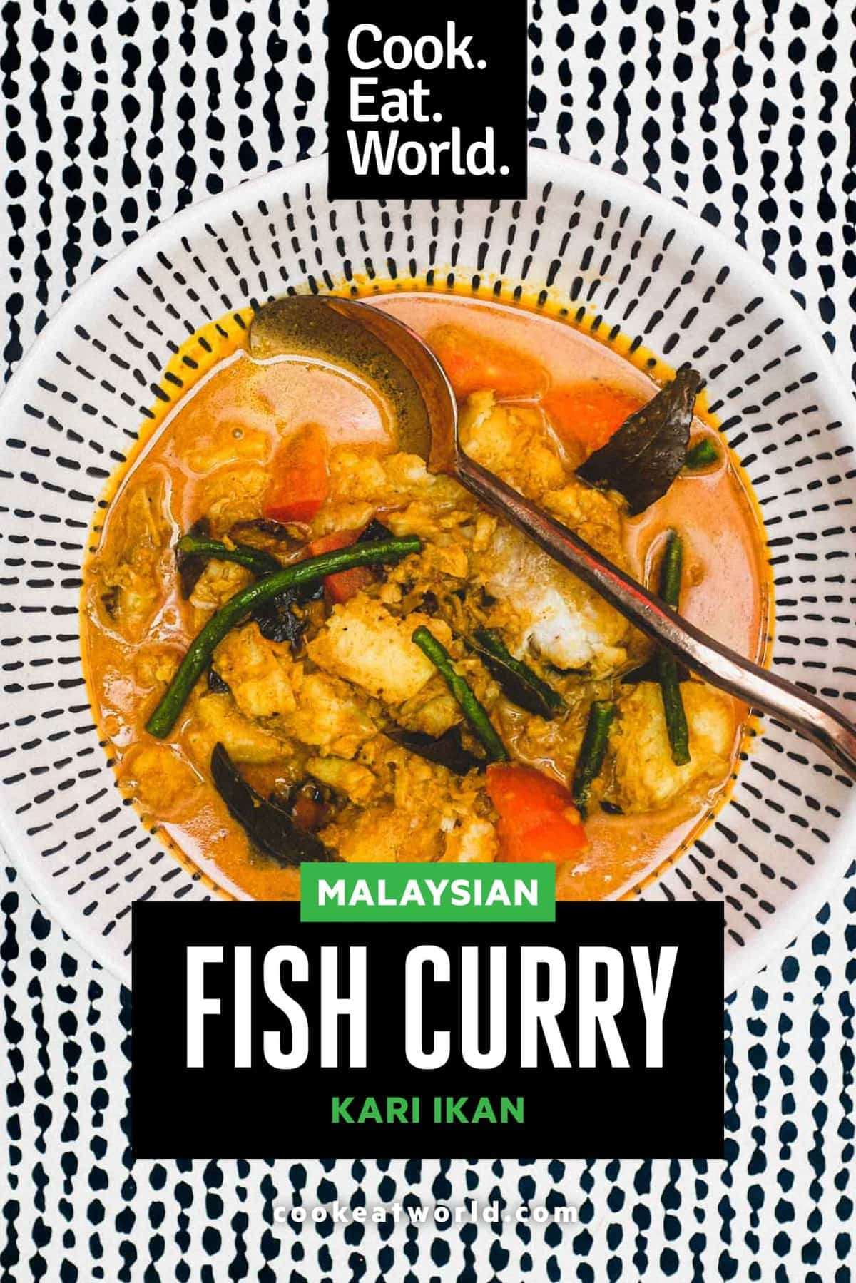 A bowl of Malaysian Fish Curry