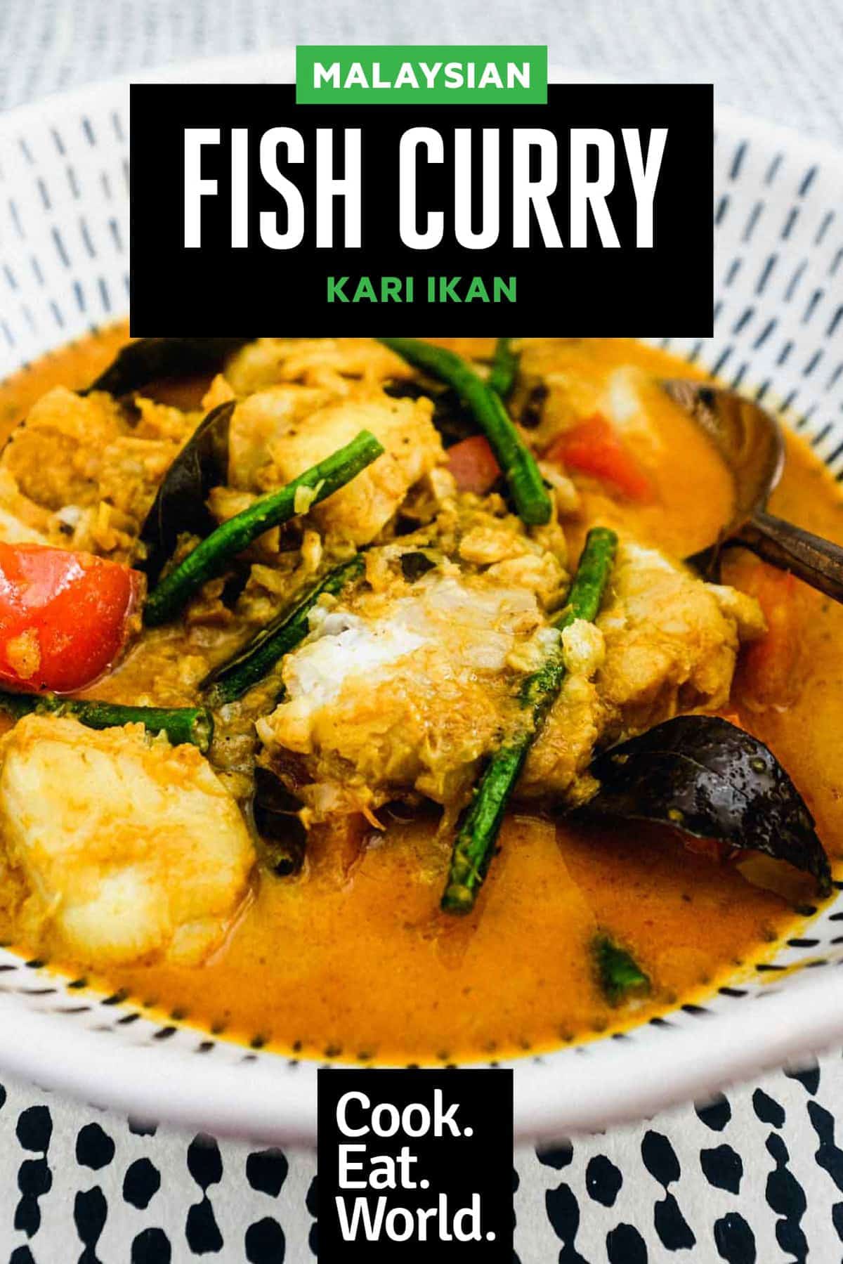 A bowl of Malaysian Fish Curry