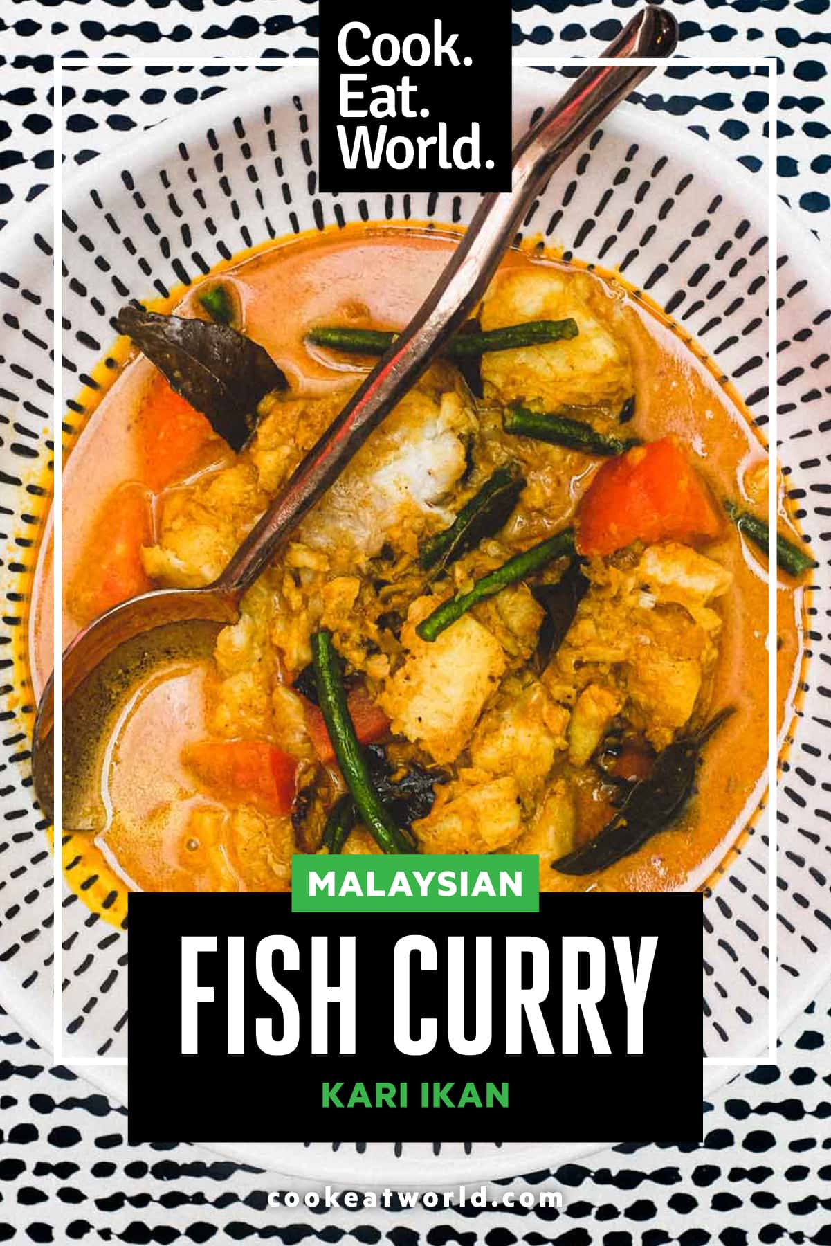 A bowl of Malaysian Fish Curry