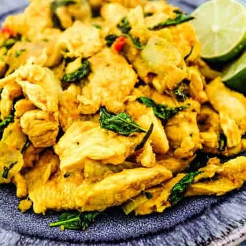 Cha Kroeung Sach Moan (Cambodian Lemongrass Chicken Stir Fry)
