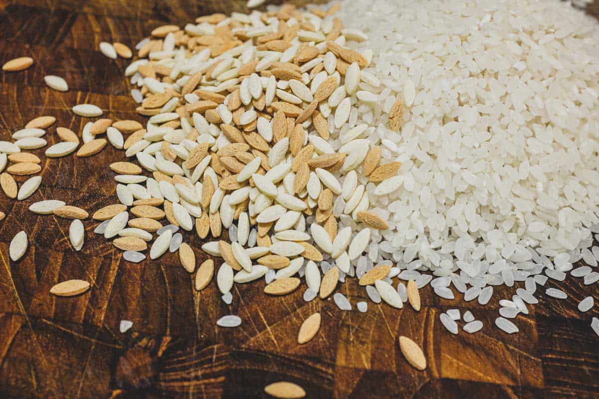 Rice mixed with orzo
