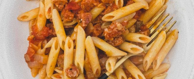 Penne Pasta with Salami