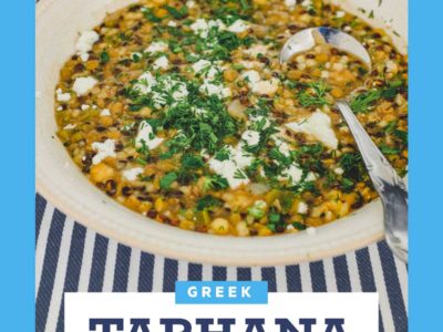 Greek Tarhana Soup with Lentils & Herbs
