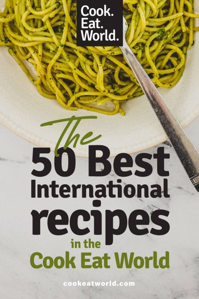 Spaghetti with Pesto Genovese - one of the 50 best International Recipes in the Cook Eat World