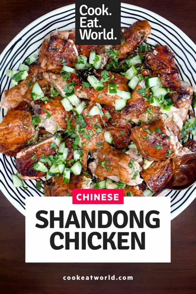 Shandong Roast Chicken with cucumber, chilli and cilantro