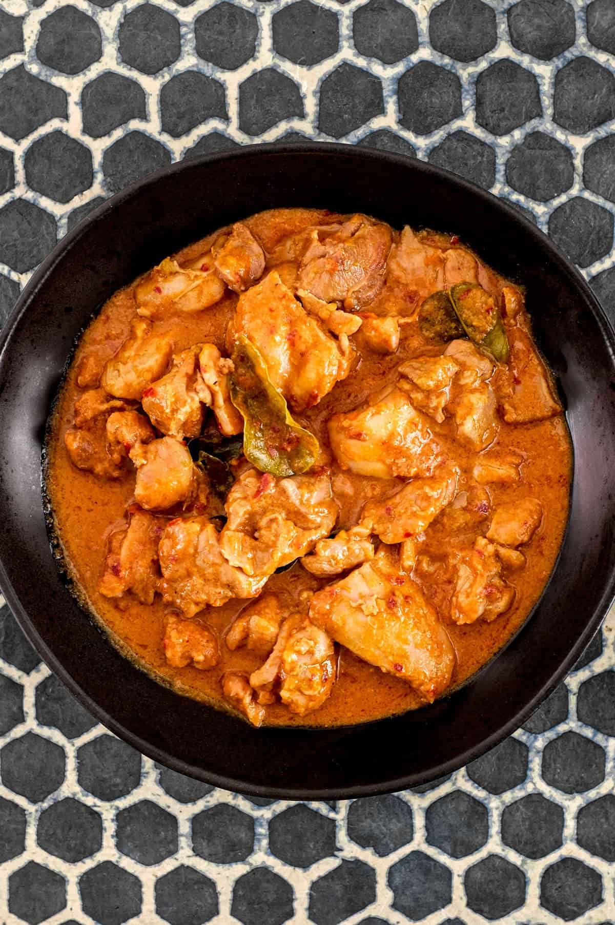 A bowl of Malaysian Red Curry - Ayam Masak Merah