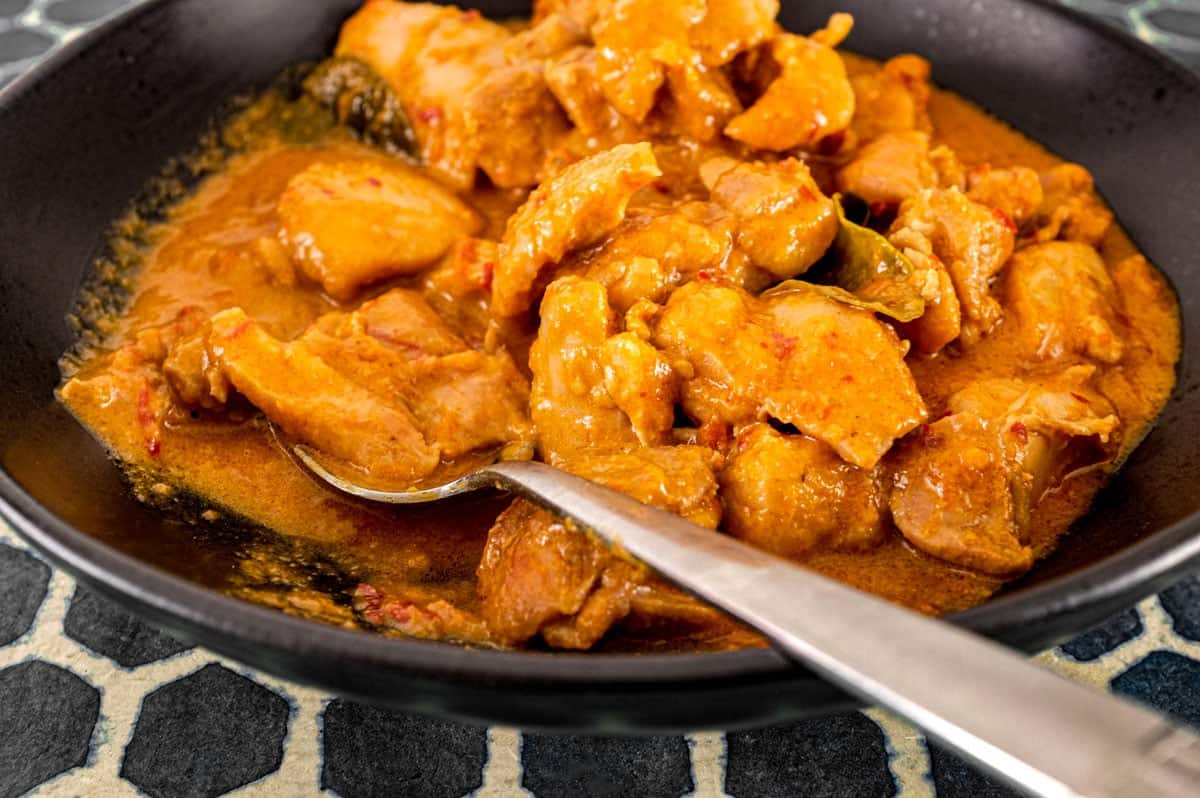 A bowl of Malaysian Red Curry - Ayam Masak Merah