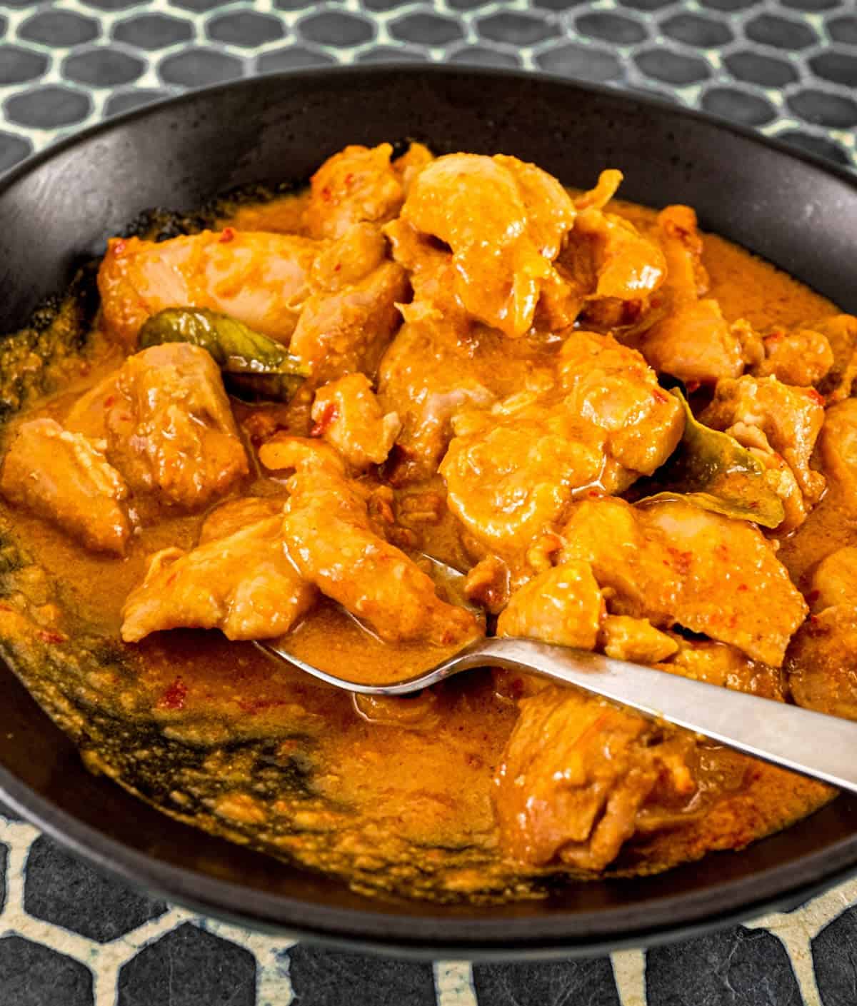 A bowl of Malaysian Red Curry - Ayam Masak Merah