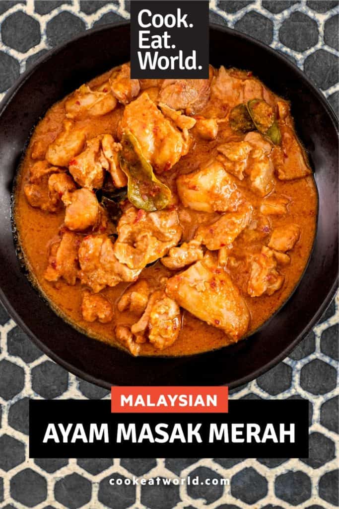 A bowl of Malaysian Red Curry - Ayam Masak Merah