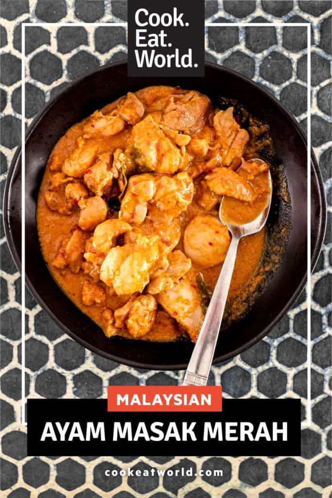 A bowl of Malaysian Red Curry - Ayam Masak Merah