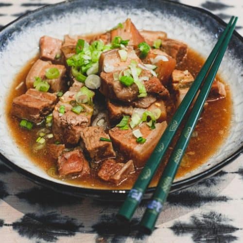 A bowl of Chinese braised pork belly