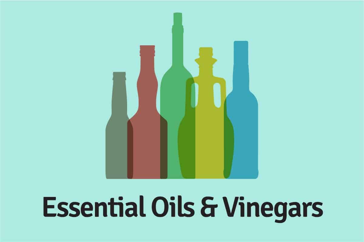 Silhouettes of various bottles to for my guide to the essential oils & vinegars from around the world.