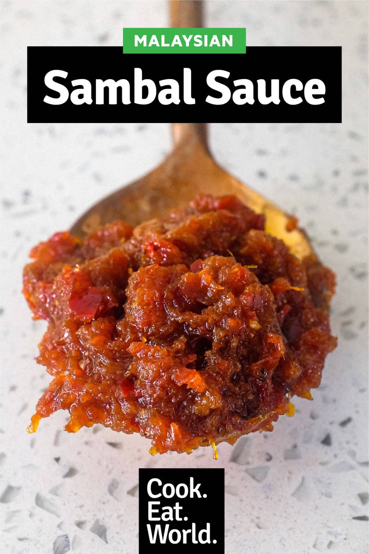 A small bowl of Malaysian chilli Sambal Sauce