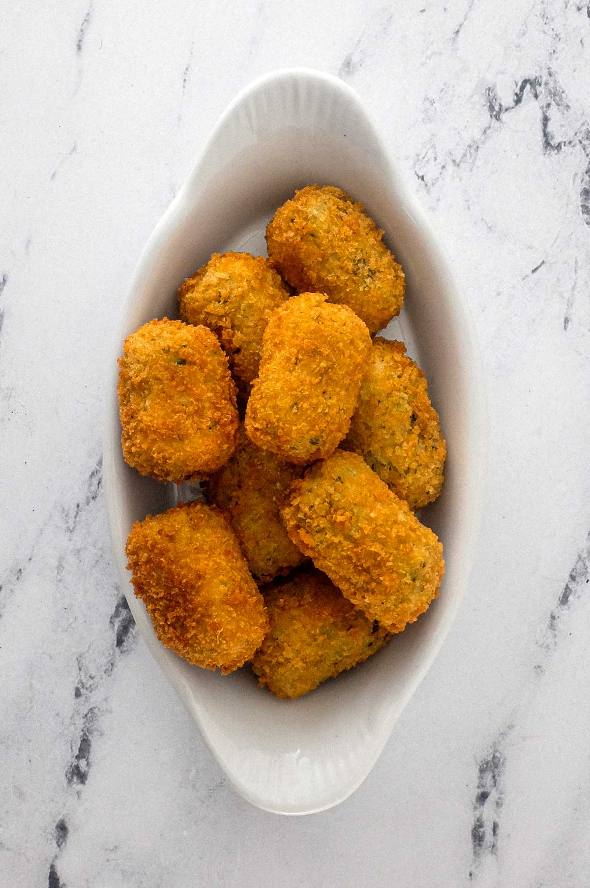 A bowl of Crab Croquettes