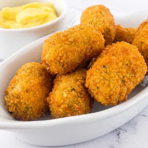 A bowl of Crab Croquettes