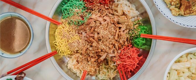 Chinese noodle dish for Lunar New Year