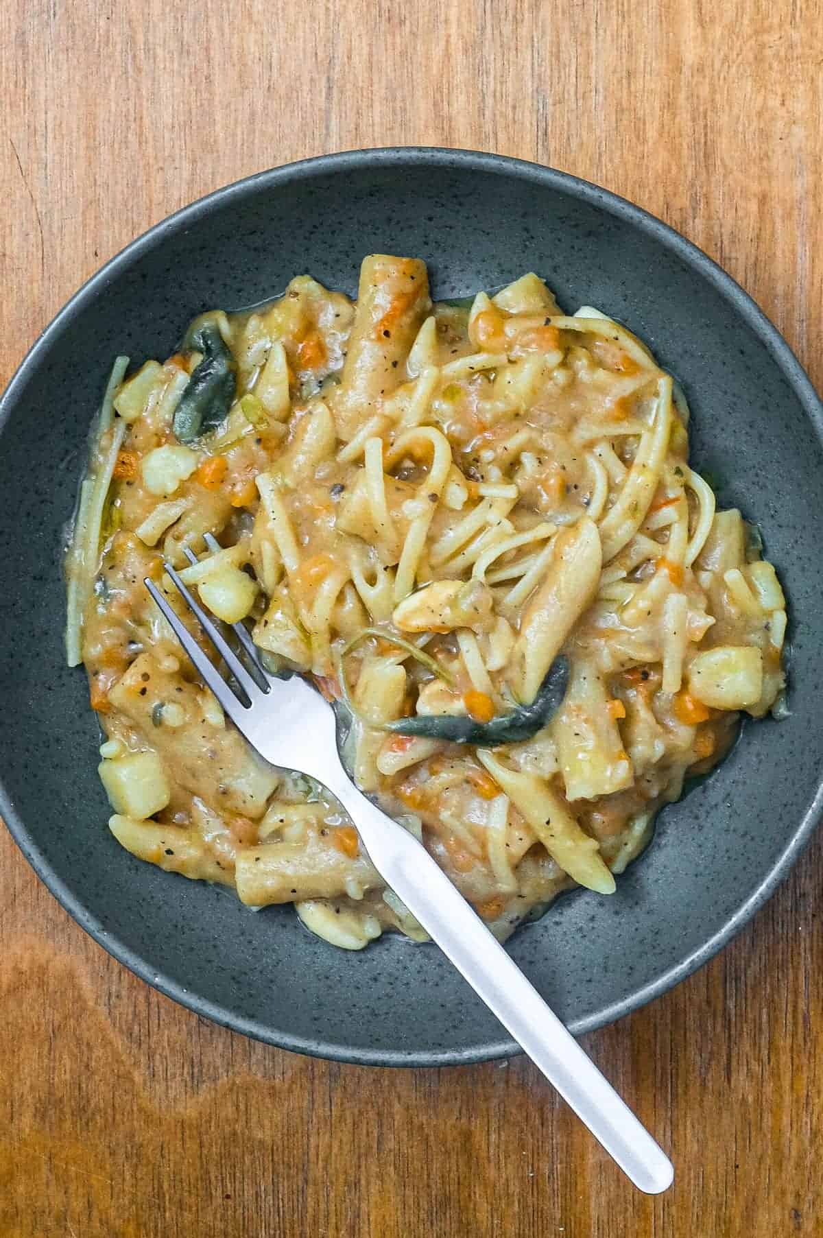 A bowl of Pasta with Potatoes (Pasta e Patate)