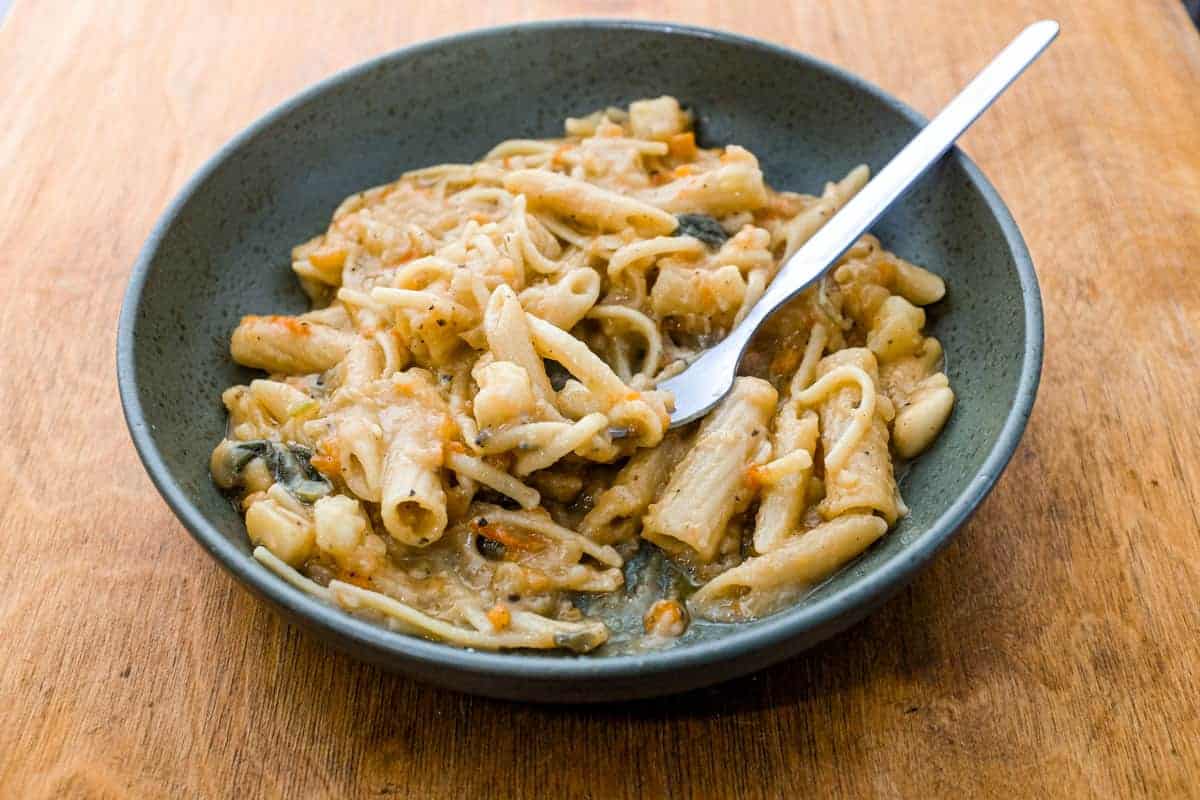 A bowl of Pasta with Potatoes (Pasta e Patate)