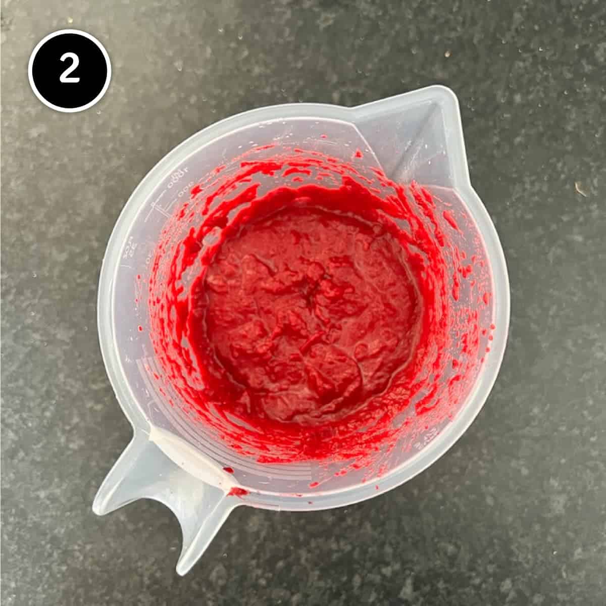 The blended beetroot & yoghurt dip