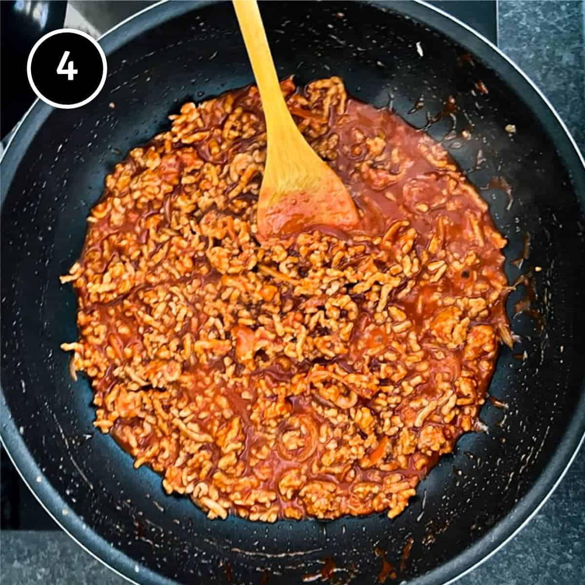 Pork mince in a gochujang sauce