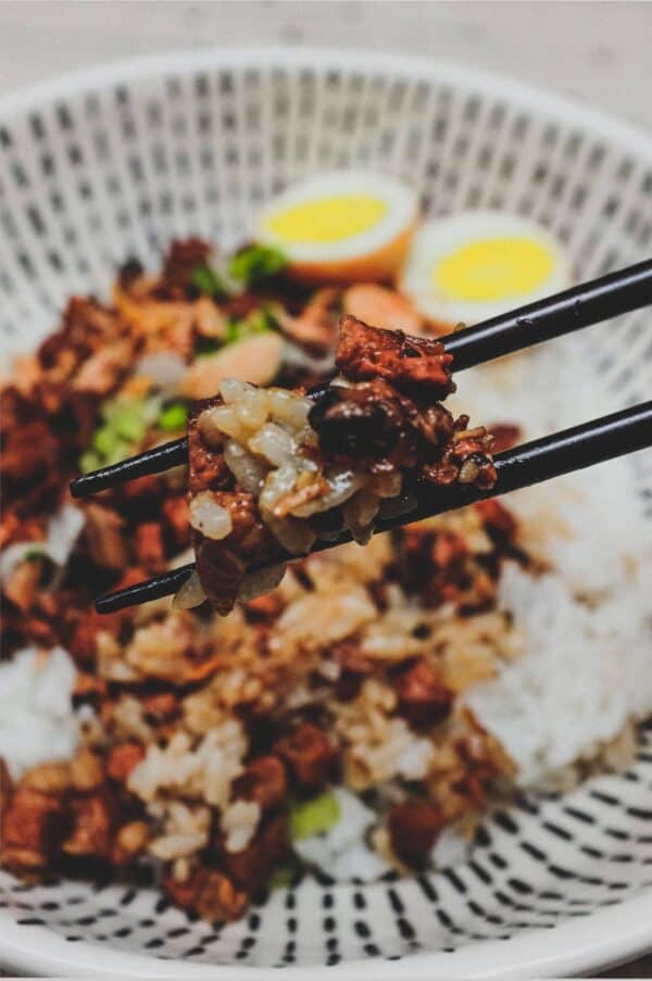 Lo Rou Fan Rice Topping Lu Rou Fan (Taiwanese Braised Pork Rice Bowl) - from Cook Eat World