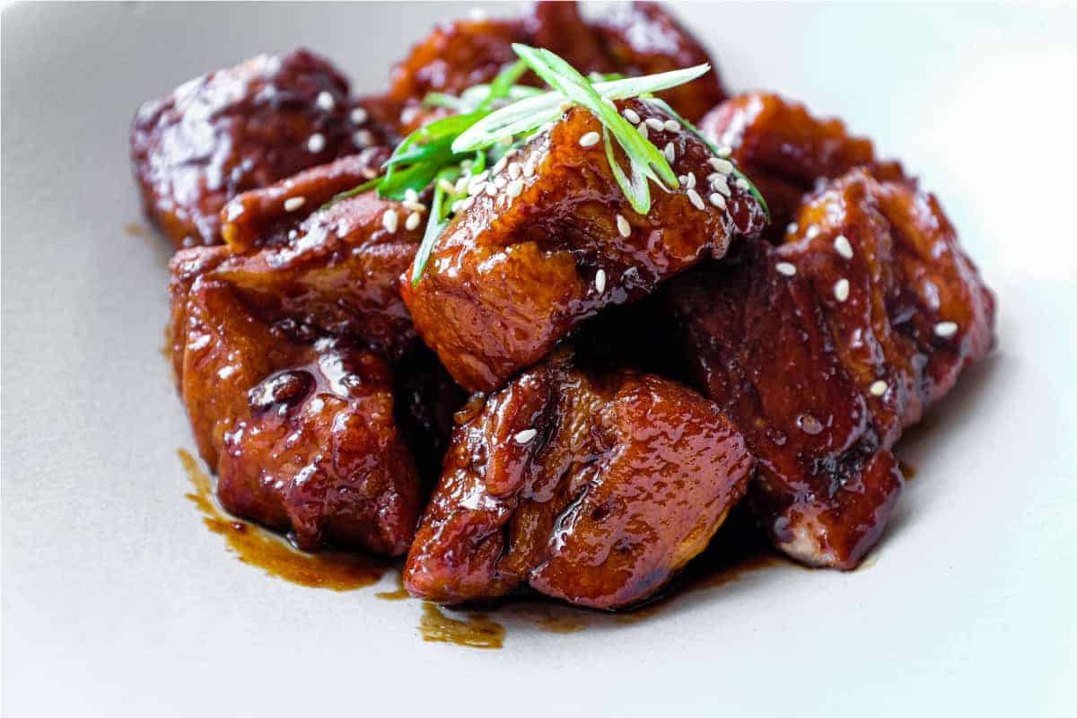 A bowl of Buta Kakuni (Japanese braised pork) 