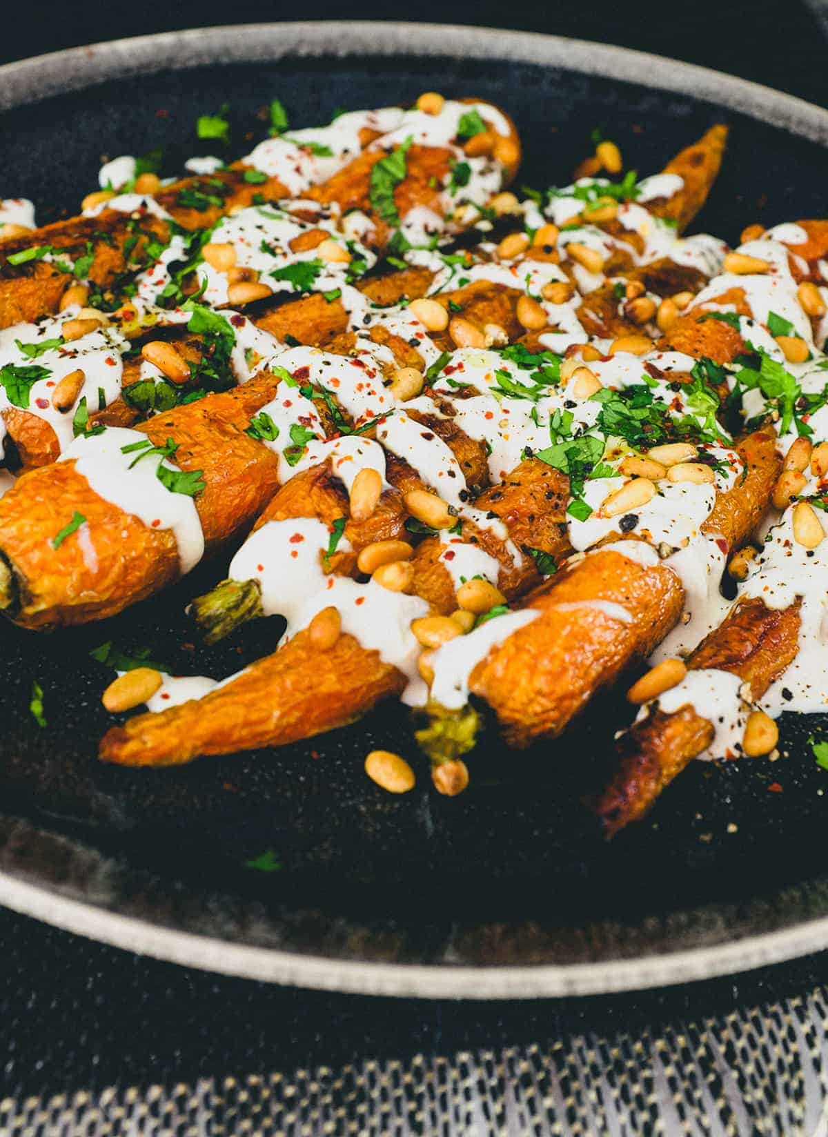 Roasted Carrots with Tahini Sauce - A recipe from Cook Eat World