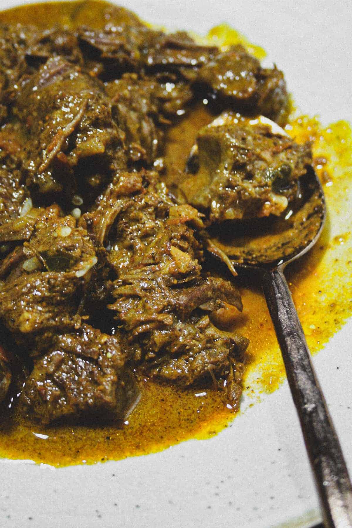 A bowl of Malaysian Beef Curry