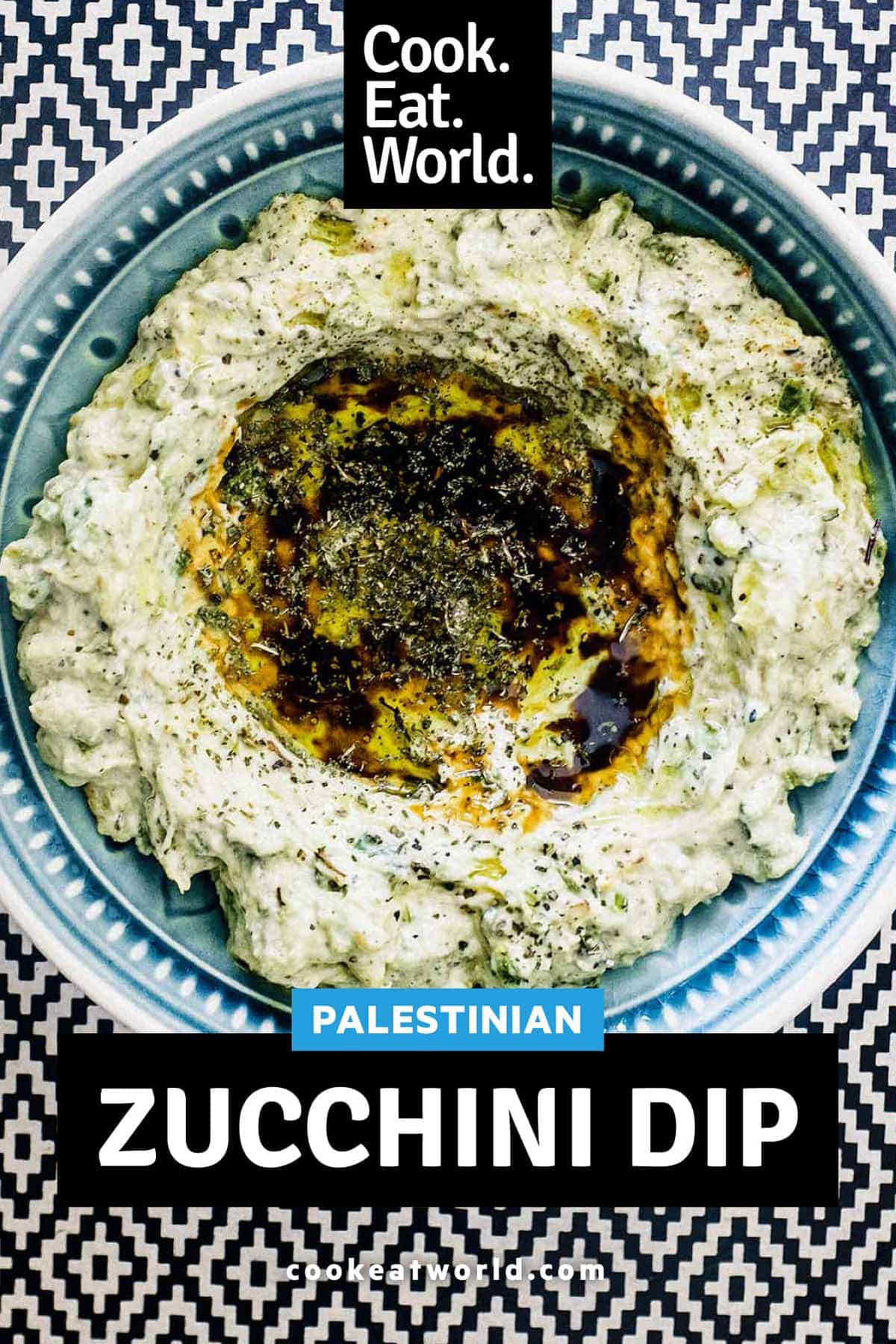 Zucchini cooked and mixed with yoghurt, tahini and middle eastern spices.