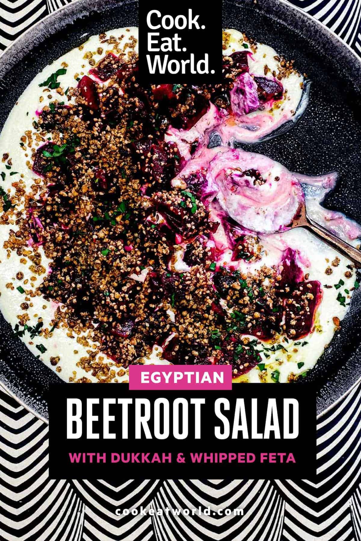 A platter of Beetroot Salad with Dukkah & Whipped Feta