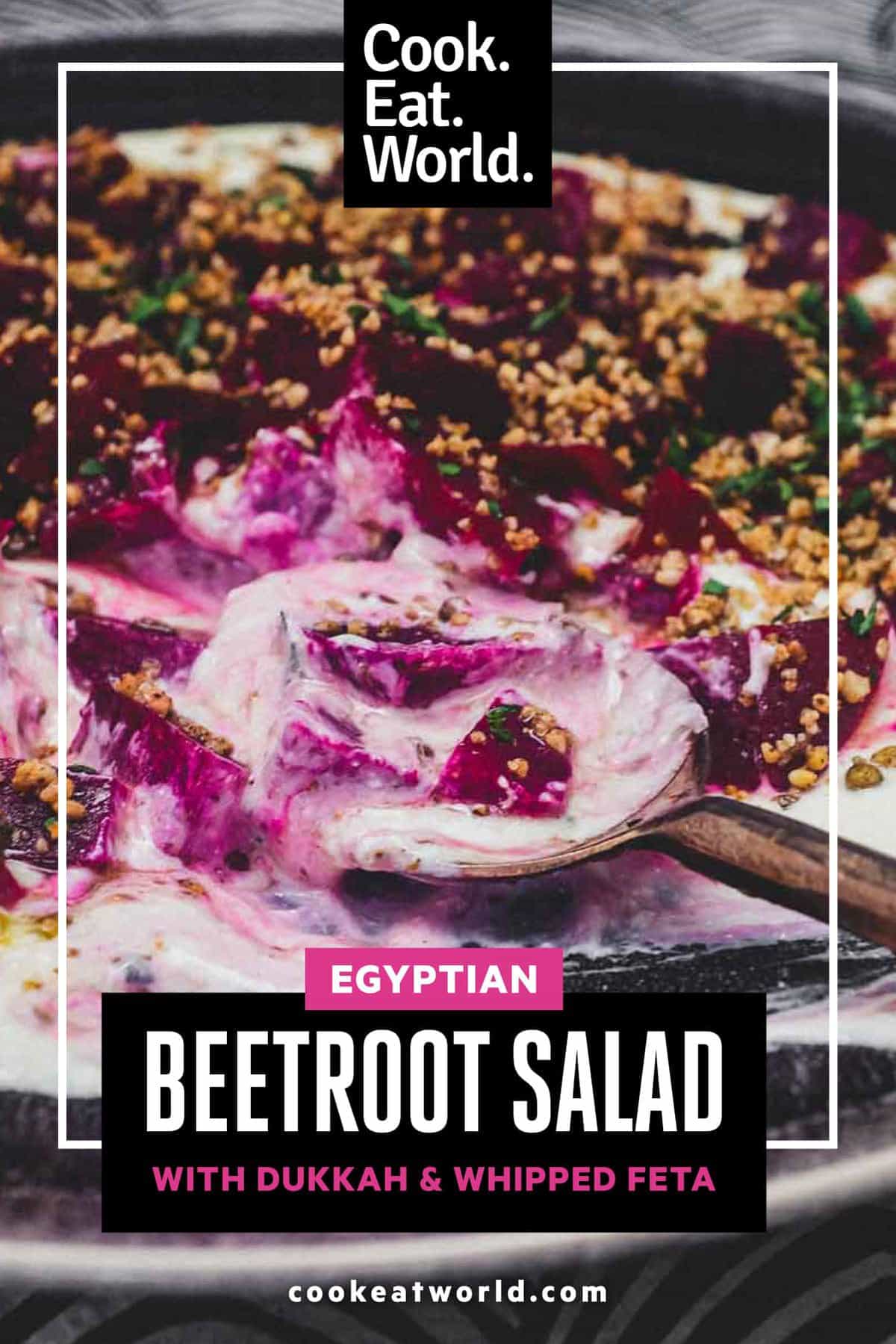 A platter of Beetroot Salad with Dukkah & Whipped Feta