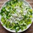 A bowl of Greek lettuce salad