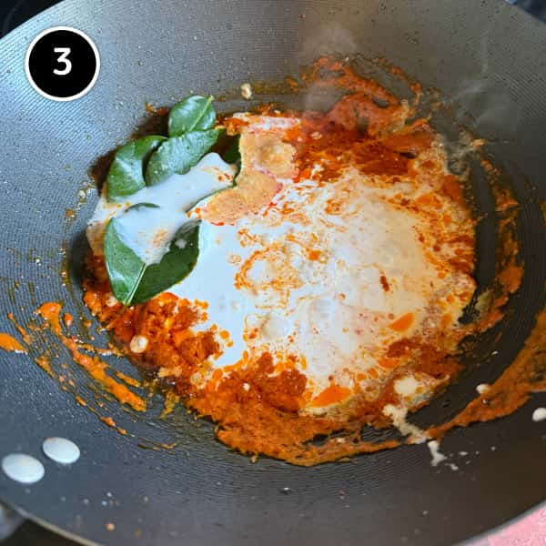 Thai Red Curry Noodles (Easy Vegetarian Recipe) | cookeatworld.com A red curry paste has kaffir lime leaves and coconut milk added to it.