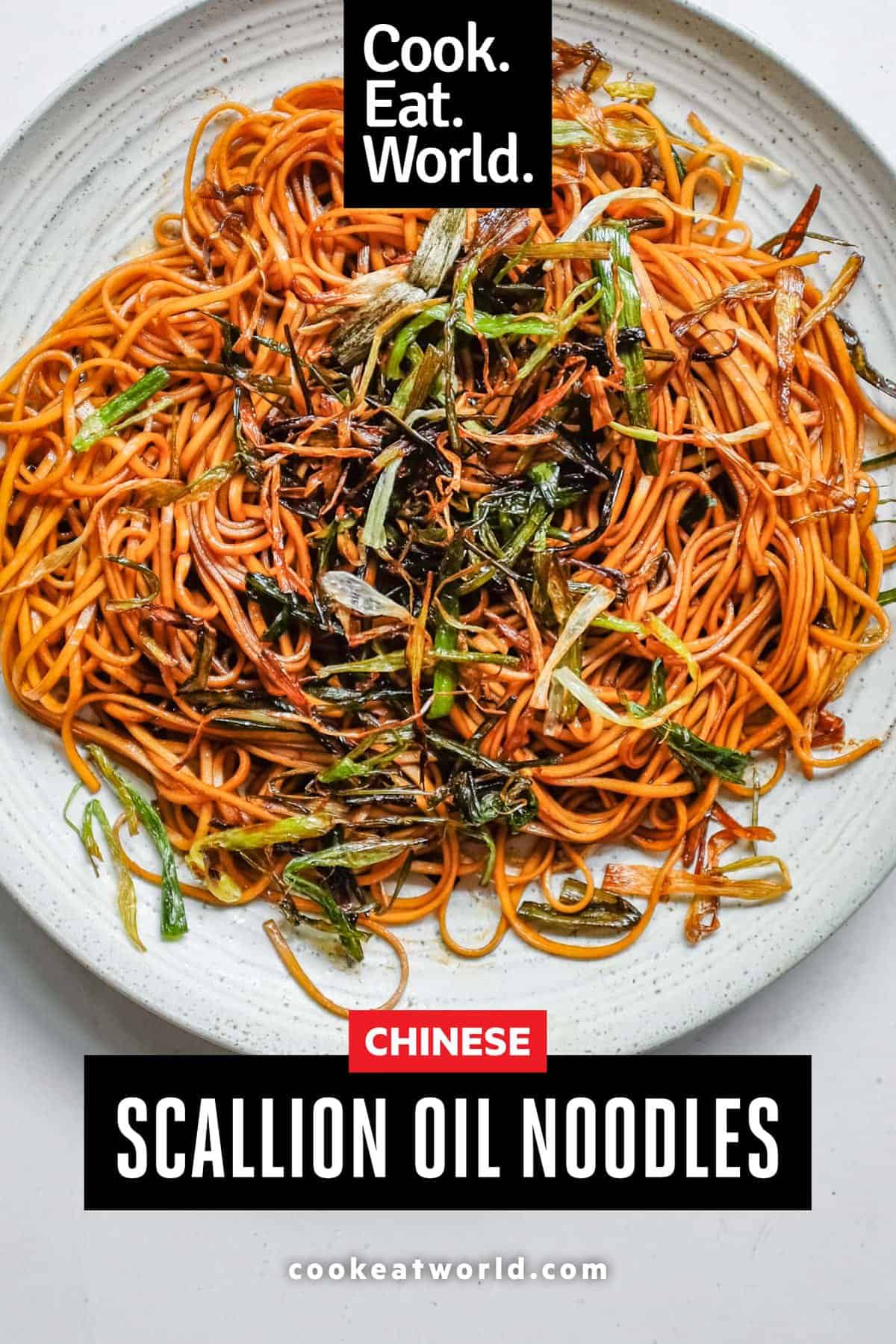 Scallion oil noodles from above