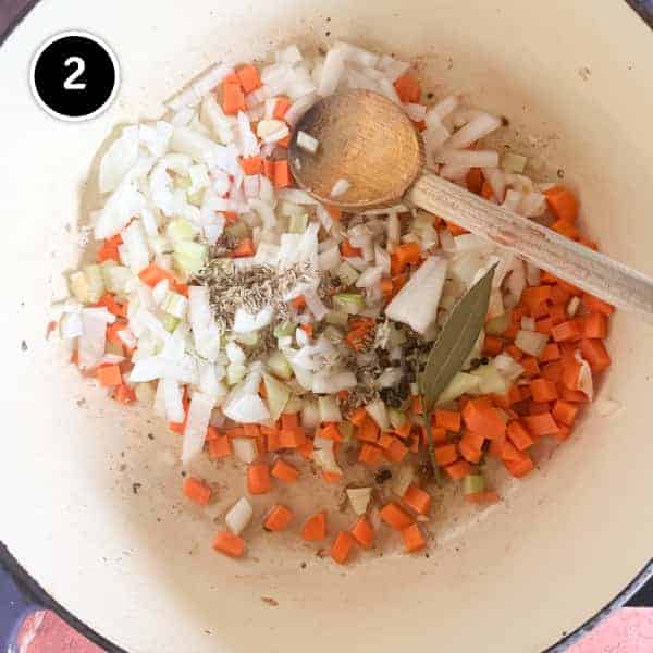 Duck Ragù with Pappardelle | cookeatworld.com Onions, carrot, celery and aromatics are fried in duck fat