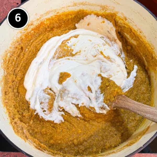 Hyderabadi Haleem (Lamb & Lentil Stew) | cookeatworld.com Yoghurt is stirred into the spiced lentils for Hyderabadi haleem
