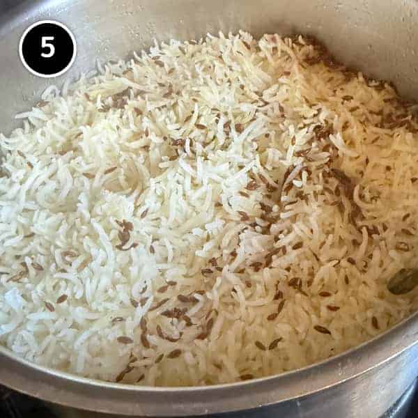 Jeera Rice (Cumin Rice) | cookeatworld.com Indian cumin rice side dish with perfectly separated basmati grains