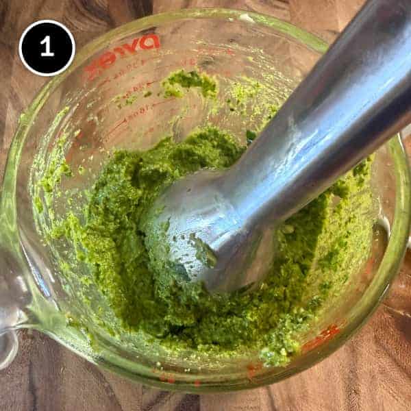 Pesto Pasta with Potatoes & Green Beans (Trenette al Pesto) | cookeatworld.com An immersion blender creates a creamy basil pesto
